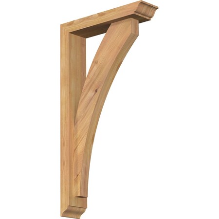 Thorton Traditional Smooth Bracket w/ Offset Brace, Western Red Cedar, 3 1/2"W x 14"D x 26"H